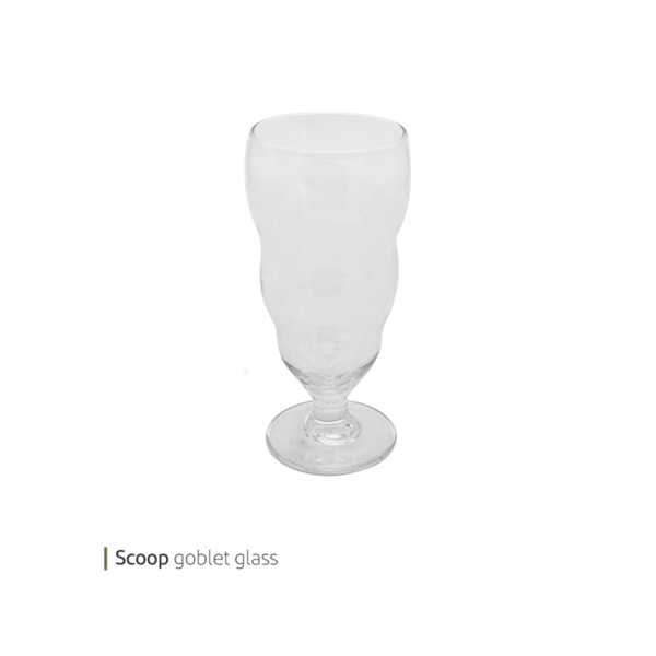 Scoop goblet glass