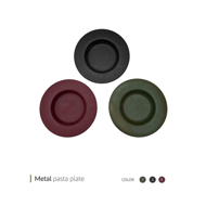 Metal pasta plate