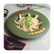 Metal pasta plate