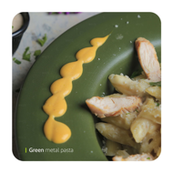 Metal pasta plate