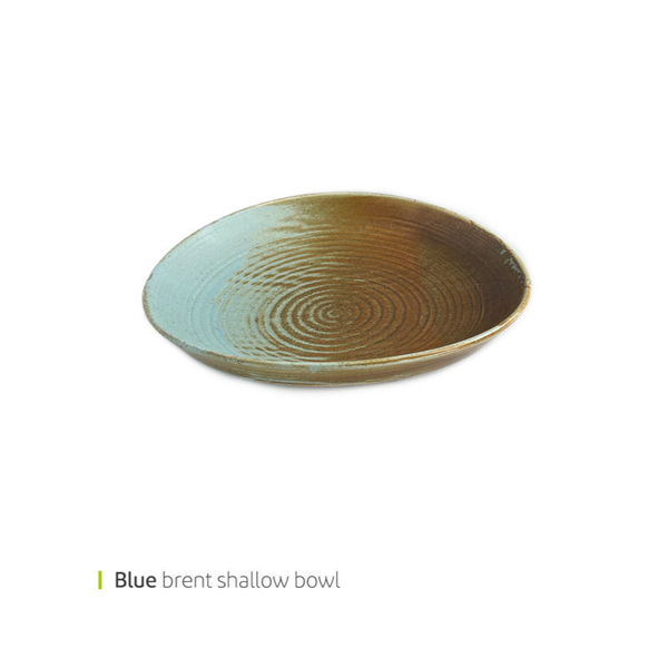 Blue brent shallow bowl